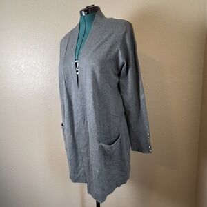 89TH & Madison Sweater Womens Open Front Cardigan Longline‎ Lightweight Size XL